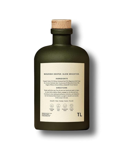 Night Oil – 100% Organic Cold-Pressed, Hexane-Free, Extra Virgin Castor Oil with Magnesium & Frankincense, Body Serum for Skin Hydration & Evening Self-Care (14 fl oz)