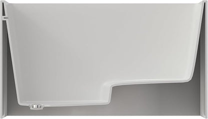 43" Acrylic Freestanding Bathtubs, Stand Alone Tub, Japanese Soaking Tub for Bathroom, Integrated Overflow and Drain, cUPC Certified, Gloss White