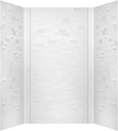 From Plain To Beautiful In Hours Versa Tile - Tub and Shower Wall Panels Surround - Gloss White