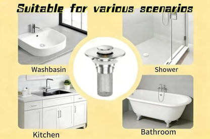 （2PCS） Bathroom Sink Stopper，Sink Drain Strainer，Pop-up Removable Hair Catcher Universal Sink Plug