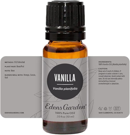 Edens Garden Vanilla CO2 Essential Oil- 100% Pure Premium Grade, Undiluted, Natural, Therapeutic, Aromatherapy, The Best for Diffuser, Skin, Candle, Humidifiers 10 ml (.33 fl oz)