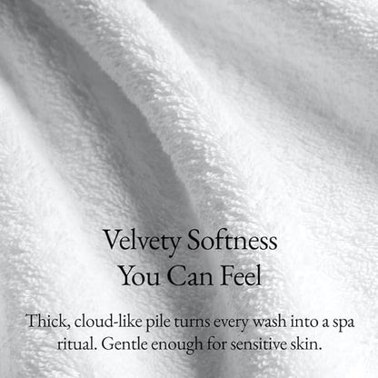 Italic Serene Ultraplush Cotton Washcloth Towel Set, 4-Pack, White, Soft Face Towels, 800GSM, 100% Cotton, Heavy Duty, Resort Grade Towels (White)