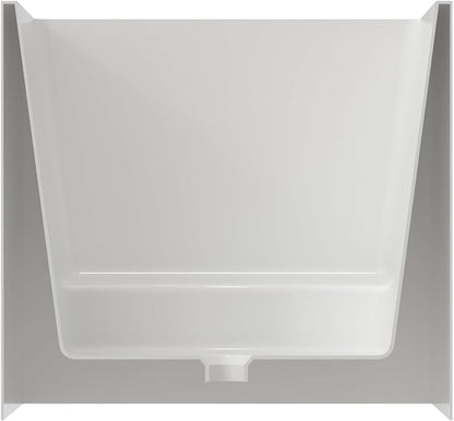 35" Acrylic Freestanding Bathtubs, Stand Alone Tub, Japanese Soaking Tub for Bathroom, Integrated Overflow and Drain, cUPC Certified, Gloss White