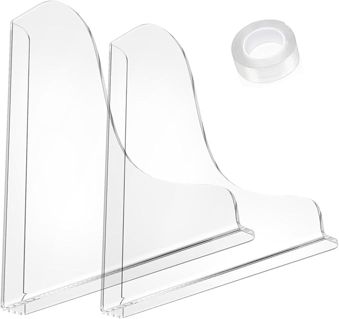 2PCS Clear Shower Splashing Guard, Acrylic Bath Angle Protection, Tub Corner Water Guards with Adhesive, Transparent Shower Water Guard for Home Bathroom
