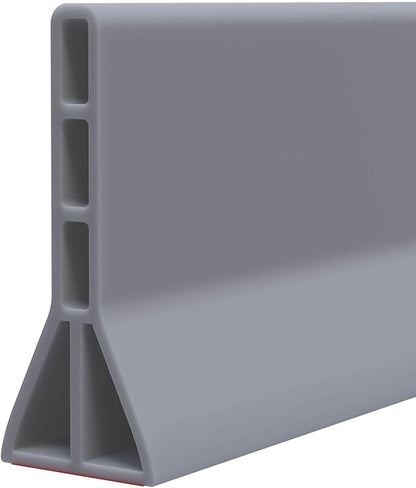 Raycity 3" High Shower Threshold Water Dam 59 IN Collapsible Shower Water Splash Guard for Curbless Shower Threshold Barrier Water Stopper for Wet and Dry Separation Bathroom and Kitchen (Grey)