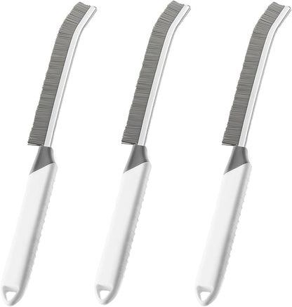 Crevice Cleaning Brush Bathroom Tile Groove Gap Cleaning Brush Premium Crevice Cleaning Tool Aluminum Support with 15° Angled Head-Grout Thin Brush,Kitchen & Bathroom Tool (3PCS)