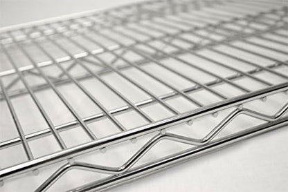 Omega 14" Deep x 48" Wide x 74" High 3 Tier Chrome Starter Shelving Unit