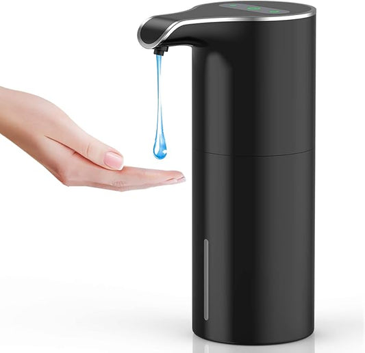 YIKHOM Automatic Liquid Soap Dispenser, Touchless Dish Dispenser, 5 Level Adjustable Sensor Dispenser, 15.37 oz/450mL Hand Soap Dispenser, USB C Rechargeable for Bathroom Kitchen