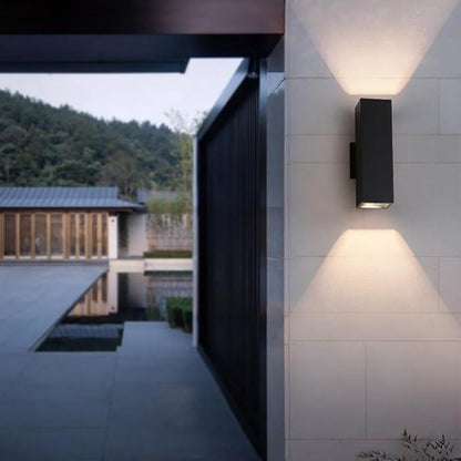 Cerdeco Aluminum Modern Outdoor Wall Light, Exterior Outdoor Wall Sconce Up Down Light Fixtures Matte Black [UL Listed]