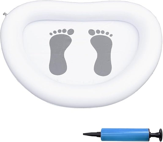 Portable Inflatable Foot Bath for Beach & Pool - Quick Sand Removal Wash Basin with Manual Pump, Keep Tent, Car, Pool Clean,Designed for Outdoor & Travel Use