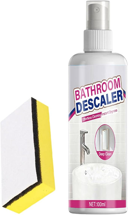 Bathroom Descaler, 100ml Powerful Cleaning Foam, Toilet Bowl Stain Cleaner Agent for Kitchen Sink, Bathtub, Glass, Tiles, Faucets, Shower Heads, Steel Furniture, Doors