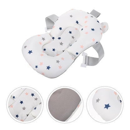 Mesh Bath Support Seat Floating Shower Pad Newborn Non-Slip Cradle Cushion for Bathtubs Safe Comfortable Bathing Aid
