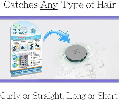 TubShroom and SinkShroom Drain Protectors Hair Catchers for Bathtubs and Sinks, Gray