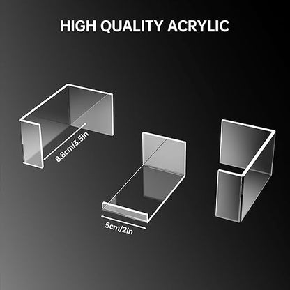 NiHome Clear Wall-Mounted Acrylic Glove Box Holder Dispenser for Bathroom, Kitchen, Lab, Salon Use - Easy to Install, Space-Saving Storage for Gloves, Tissues, Wipes with Hygienic Touch-Free Access