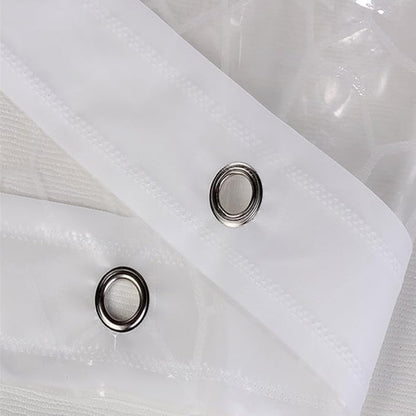 AooHome Clear Extra Long Shower Curtain Liner, 3D Water Cube Modern Vinyl Shower Curtain Design with Bottom Magnets for Bathroom, Heavy Duty, 72x86 Inch, Semi Transparent