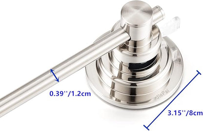 JiePai Suction Cup Towel Bar 16 Inch,Removable Vacuum Suction Towel Holder Suction Towel Rack Brushed Nickel