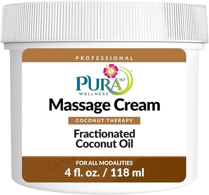 Coconut Therapy Massage Cream, Coconut Massage, Professional Deep Tissue, Unscented Cream for Physical Therapy and Recovery 4oz