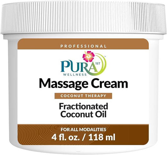 Coconut Therapy Massage Cream, Coconut Massage, Professional Deep Tissue, Unscented Cream for Physical Therapy and Recovery 4oz