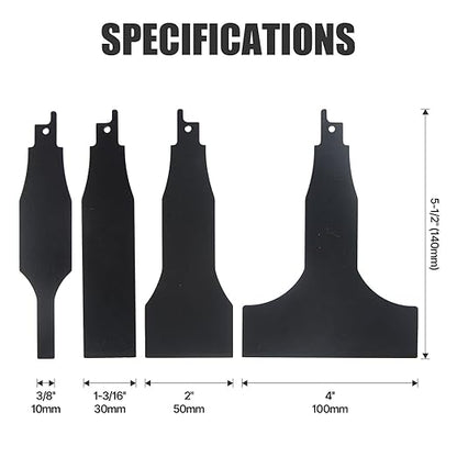 4PCS 2/5-4inch HCS reciprocating Saw Blade Saber Shovel Length Cleaning Tool for Removing Tile Grout Glue Gaps, etc.……