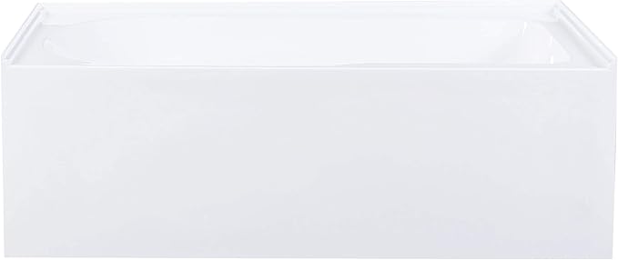 Swiss Madison Well Made Forever SM-AB540 Voltaire Alcove Tub with Armrest 60" x 30" in Glossy White