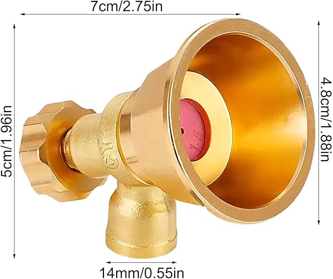 Water Hose Nozzle - Brass Adjustable Heavy Duty,Garden Spray Nozzle Hose Attachment | for Plant Watering Seedling Cultivation Flower Care Pet Showering Irrigation Lawn