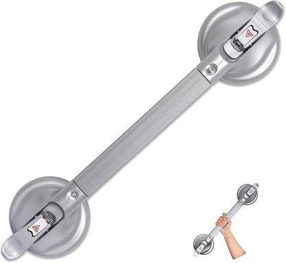 21inch Upgrade Suction Shower Grab Bar, Portable Shower Handle Bar Suction Grip Bar Bathtub Handle with Strong Hold Suction Cup Fitting and Rapid Release for Bathroom(Max Capacity :300lb