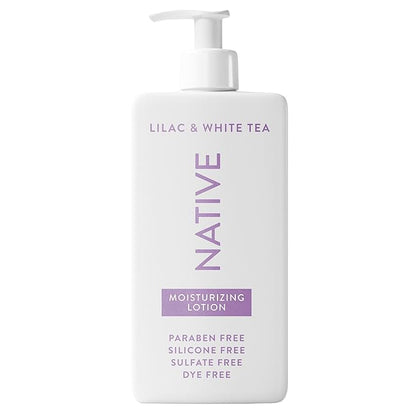Native Body Lotion Contains Naturally Derived Plant-Based Moisturizers for Women and Men | Restores Dry Skin, Lilac & White Tea, 16.5 fl oz