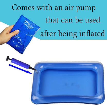 2 PCS Inflatable Pool Foot Bath Basin, Portable Foot Bath Basin, Foot Soaking Bath Basin for Pool Entry Ladder, Swimming Pool Clean Feet Pedicure Supplies