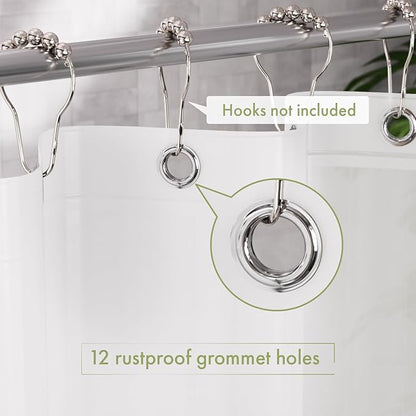 AmazerBath Shower Curtain Liner, 72x72 Plastic Frosted Shower Liner, Cute PEVA Shower Curtain Liners, Waterproof Vinyl Shower Curtain Liner with 3 Magnets, Lightweight Shower Curtains for Bathroom