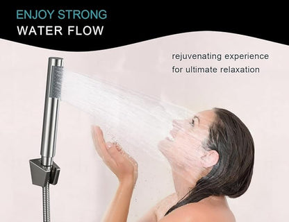 Handheld Shower Head with Hose, Hand Held Shower Wand Head with Long Hose, High Pressure RV Shower Head with Handheld Spray Combo, Dog Shower Attachment, Brushed Nickel