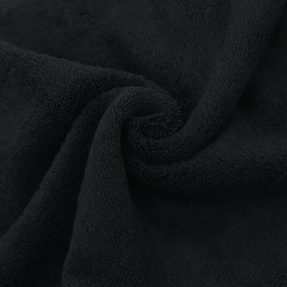 Luxury Hotel & Spa Quality Collection Highly Absorbent, 100% Turkish Cotton 700 GSM, Eco Friendly Towel, for Bathroom, Gymand Kitchen Dobby Border Soft Towel Set (Black, Wash Cloths - Set of 12)