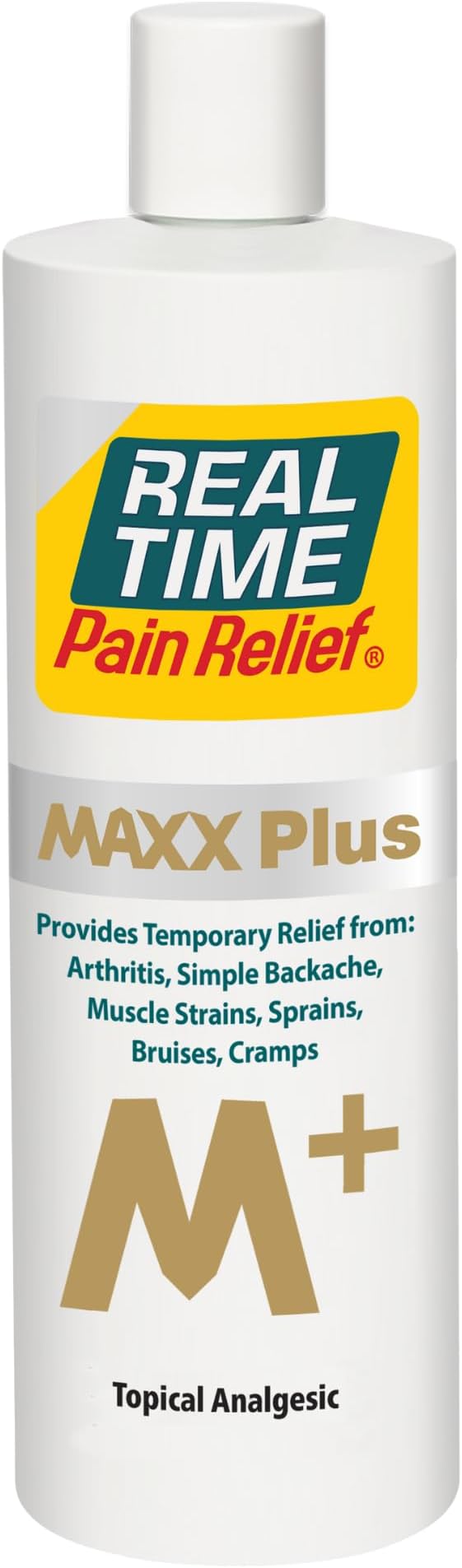 Real Time Pain Relief MAXX Plus - 12oz Bottle | Intensive Formula with 19 Natural Ingredients Including Hemp Seed Oil | Fast-Acting Relief for Muscle Pain, Arthritis, Backaches, and More