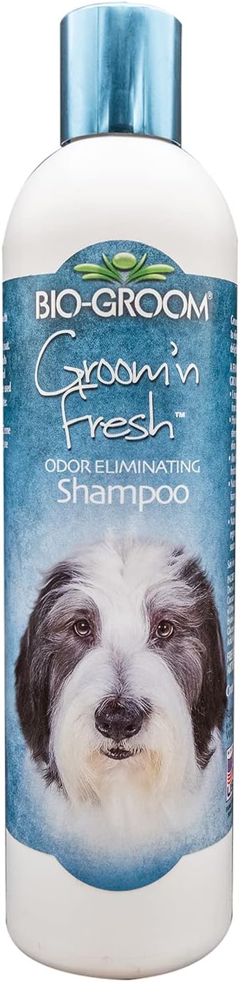 Bio-Groom Groom'n Fresh Dog Shampoo - Odor Eliminating, Dog Bathing Supplies, Puppy Wash, Cat Grooming Supplies, Cruelty-Free, Product Made in USA - 12 fl oz 1-Pack