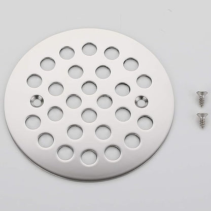 4-1/4Inch Screw-in Shower Strainer Drain Cover Replacement Floor Strainer Floor Drain, (Chrome)