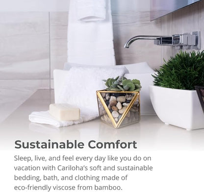 Cariloha Bath Towel | Ocean Mist |28"x54" | Turkish Cotton & Viscose Material Blend | Extra Smooth, Odor Resistant and Highly Absorbent