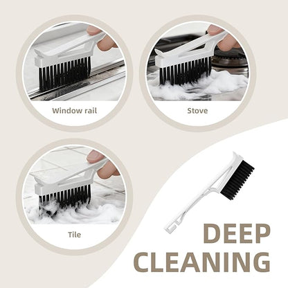 Grout Cleaner Brush V Shape, Stiff Grout Cleaning Brushes for Tile Floor,Magic Brush, Bathroom Accessory, Cleaning Tools, Grout Scrub Brush Set for Shower, Bathroom, Kitchen, Household Use