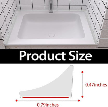 New Collapsible Shower Threshold Water Dam, Self Adhesive Silicone Waterproof Barrier Bathroom and Kitchen Water Strip Dam Shower Guard for Dry And Wet Separation Caulk Seal Strip Edge Trim(TM)