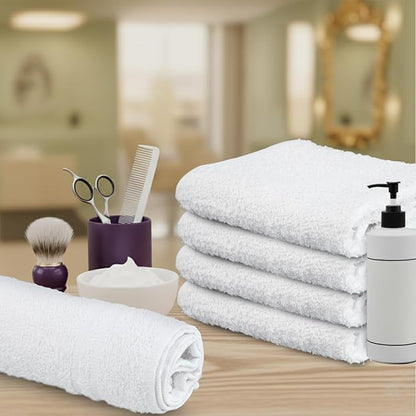 Hand Towels (Pack of 40) - White Economy Salon & Spa Towels - 100% Cotton, Highly Absorbable, 16 x 27 Inches
