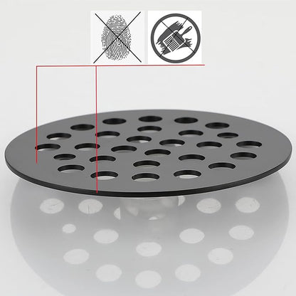 4-1/4 Inch Screw-in Shower Drain Cover Replacement Floor Strainer - Brushed Nickel, Brushed Gold, Oil Rubbed Bronze, Chrome, Antique Bronze, Black