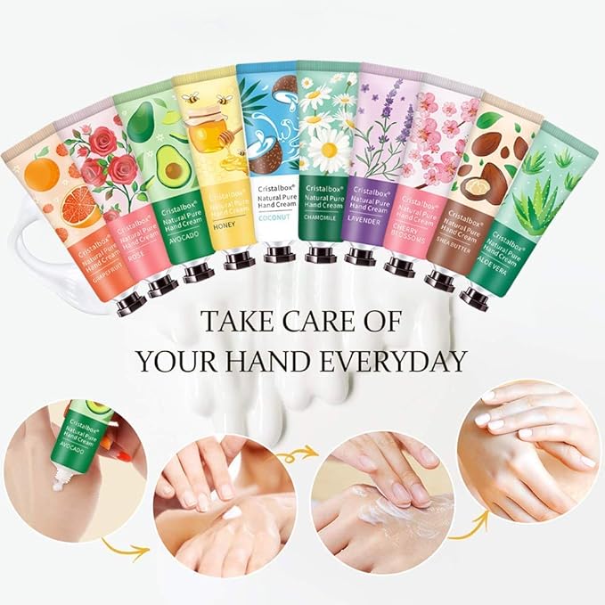 28 Pack Hand Cream Gifts for Women,Stocking Stuffers for Women,Teen Girls,Christmas Gifts for Teacher,Appreciation Gifts Bulk Gifts,Natural Plant Travel Size Lotion Hand Cream for Dry Cracked Hands