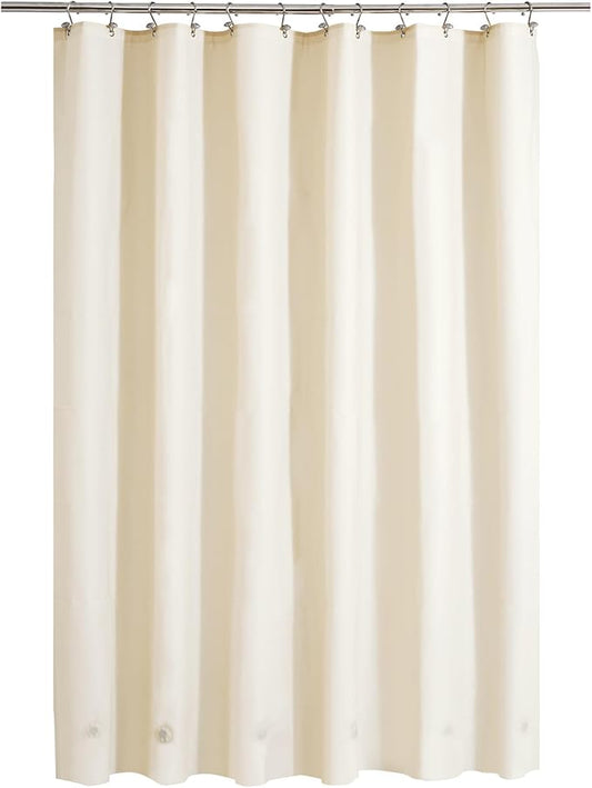 Barossa Design Beige Shower Curtain Liner with 6 Magnets - Waterproof PEVA Shower Liner for Bathroom, 72" x 72" Standard Size, PVC Free, Metal Grommets - Beige, 72x72