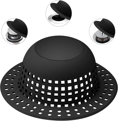 Shower Drain Hair Catcher Bathtub Drain Cover Shower Protector for Pop-Up & Regular Drains