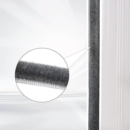 Weatherproof Self-Adhesive Soundproofing Door and Window Seal - 16.5 Ft Gray Insulation Strip, 0.3" Wide x 0.2" Thick, Energy-Efficient Draft Blocker for Wind, Dust, and Noise Protection