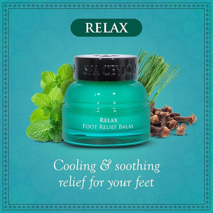 SPA CEYLON RELAX Foot Relief Balm | Instant Cooling & Soothing | relief for tired & fatigued feet | Hydrating | 100% Natural | Suitable for all skin types