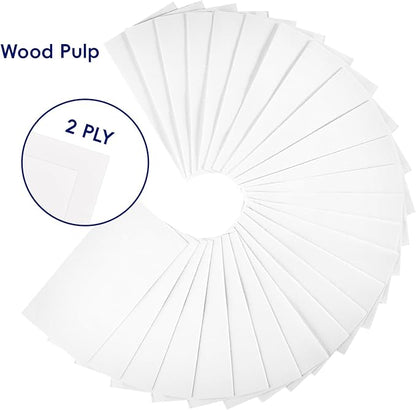 JOLLY CHEF 200 Pack Disposable Paper Napkins, Soft Bathroom Napkins for Guests, 2-Ply White Paper Hand Towels for Halloween, Wedding, Thanksgiving