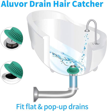 Shower Drain Hair Catcher Bathtub Drain Cover Shower Protector for Pop-Up & Regular Drains