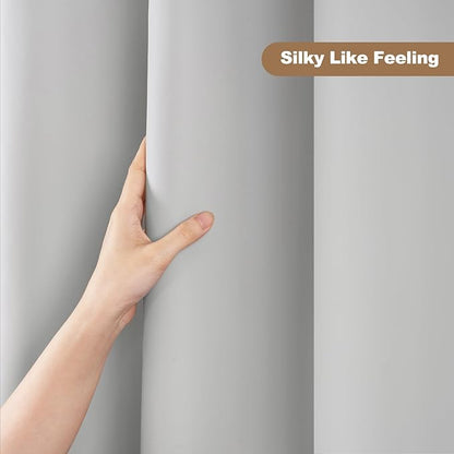 UFRIDAY Grey Shower Curtain Liner Premium PEVA 72 x72 inch,Heavy Duty Shower Curtain with 3 Weighted Magnets, Plastic Waterproof Grey Shower Curtains for Bathroom with 12 Hooks