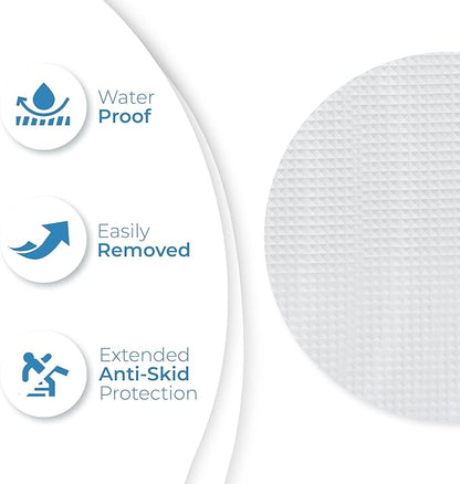 Anti Slip Shower Stickers 24 PCS, Invisible Non-Slip Shower Strips for Adults, Premium Adhesive Bath Tub Stickers (Clear)