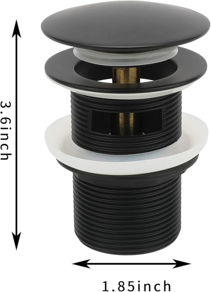 Matte Black Freestanding Bathtub Drain Stopper, Suitable for Most Bathtubs, Compatible with Drain Rough-in Kit
