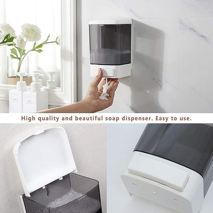 Manual Soap Dispenser 33.8oz / 1000ml Kitchen Bathroom Wall Mounted Commercial Soap Dispenser for Liquid Containers Shampoo Gel Chamber Hotel Restaurant